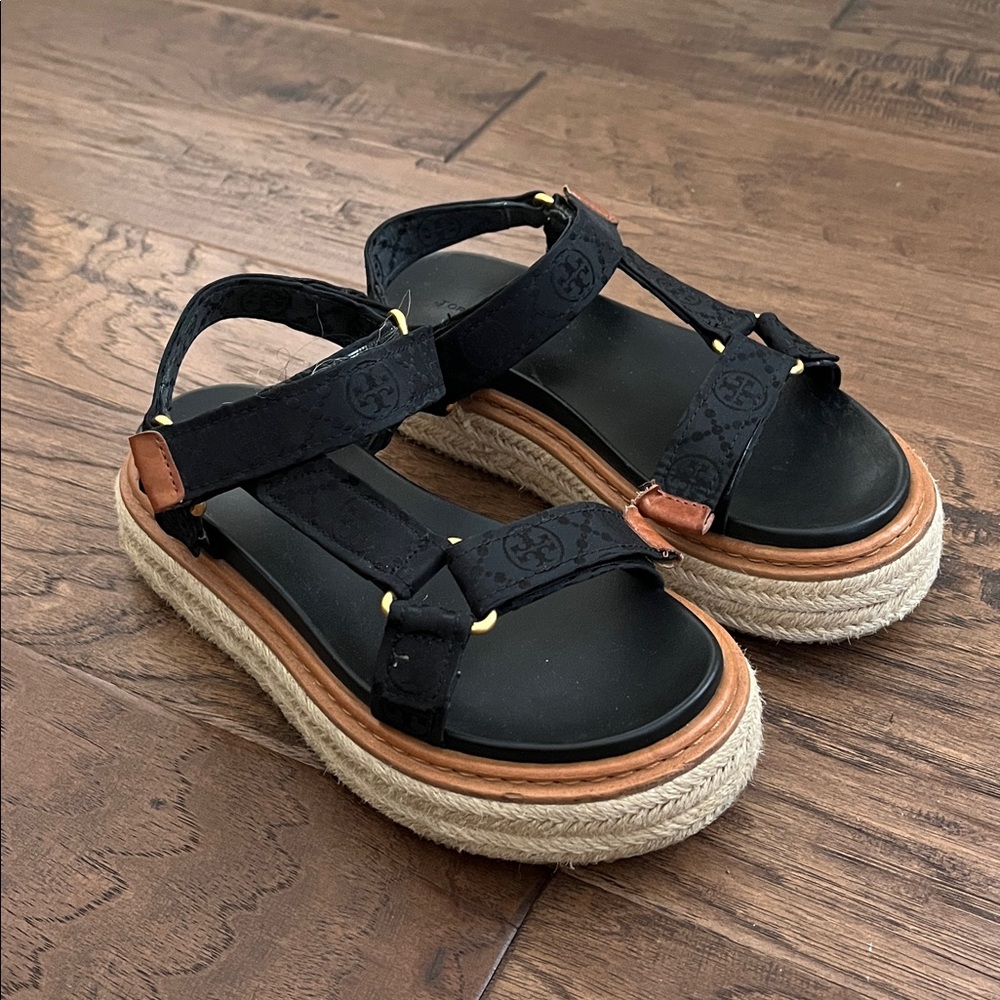 Tory Burch T Monogram Espadrille Sport Sandals